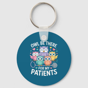 Cute Design Owl Nurse Nursing Medical Worker Key Ring