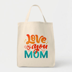 Cute Design Text Love You Mum for Mothers day  Tote Bag