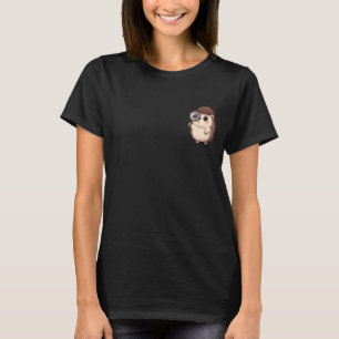 Cute Detective Hedgehog with Magnifying Glass T-Shirt