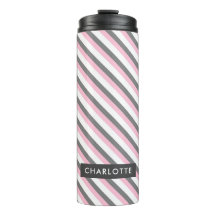 Cute diagonal stripes pattern custom name