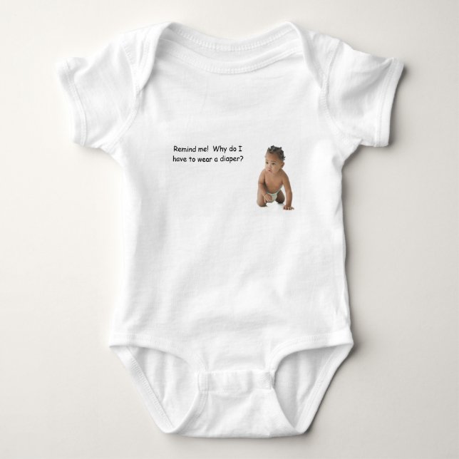 Cute Diaper Baby Covering Bodysuit (Front)
