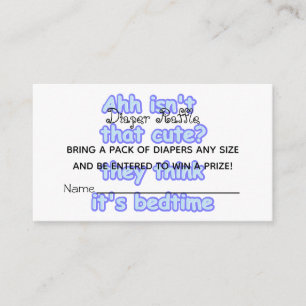 Cute Diaper Raffle Ticket Enclosure Card