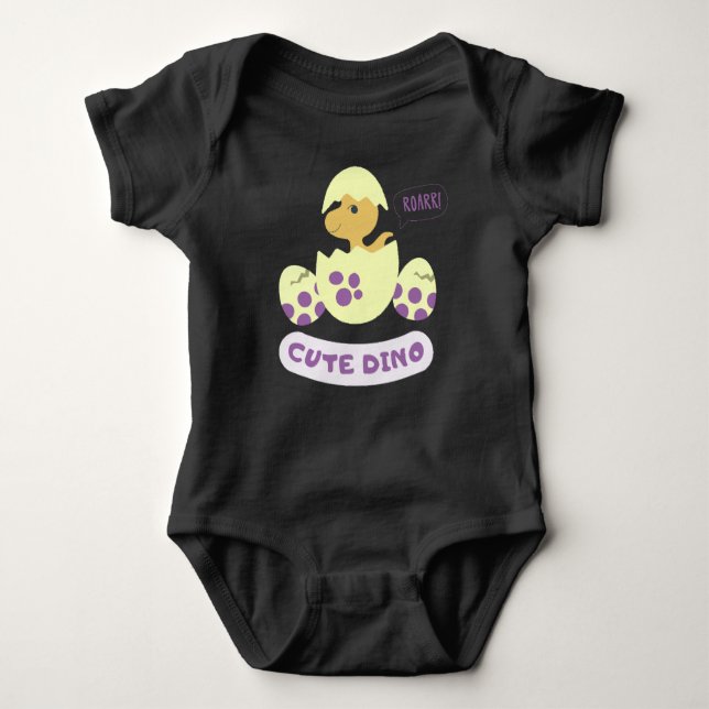 Cute dino baby bodysuit (Front)