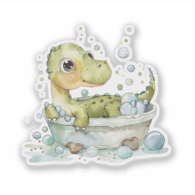 Cute Dino Bath Time (Front)