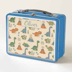 Cute Dino  Metal Lunch Box