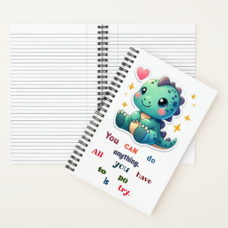 cute Dino  motivation  Notebook