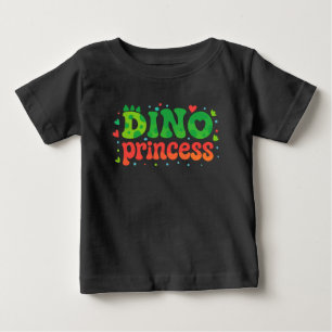 Cute Dino Princess Cartoon   Adorable Dinosaur Baby T-Shirt
