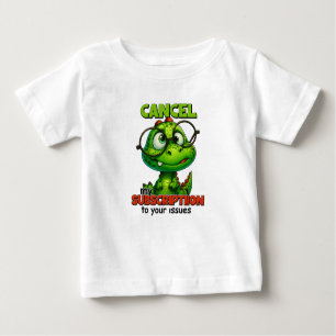Cute Dino with Glasses Humor Tee – Cancel My Subsc
