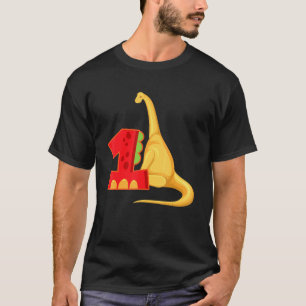 Cute Dinosaur 1th Birthday Girls Boys Youth Kid T-Shirt