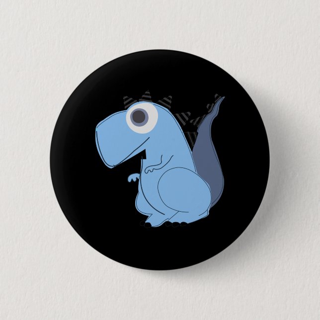 Cute Dinosaur  6 Cm Round Badge (Front)