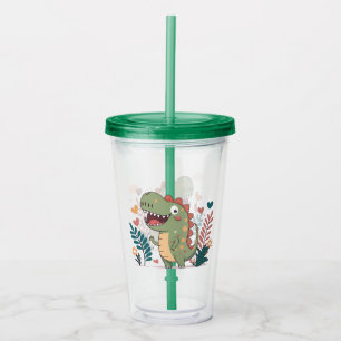 Cute Dinosaur Acrylic Tumbler