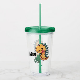 Cute Dinosaur Acrylic Tumbler