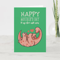 Cute Dinosaur Animal Cartoon Happy Mother's Day