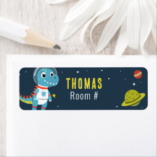 Cute dinosaur astronaut in Space Back to School