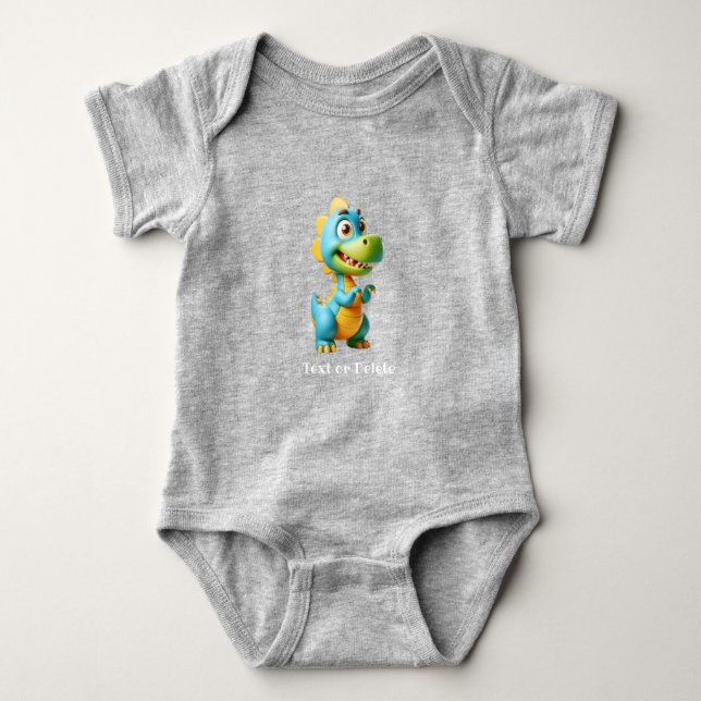 Cute Dinosaur Baby Bodysuit (Front)