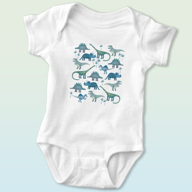 Cute Dinosaur Baby Bodysuit (Fun dinosaur  baby bodysuit)