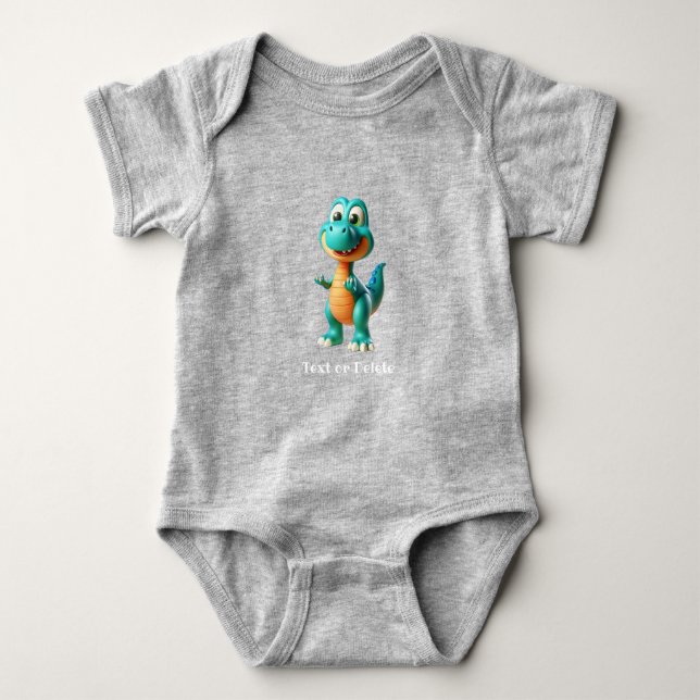 Cute Dinosaur Baby Bodysuit (Front)