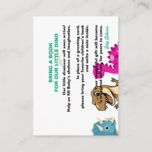 Cute Dinosaur Baby Request Enclosure Card 