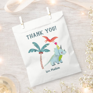 Cute Dinosaur Baby Shower Boy Thank you Favour Bags