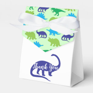 Cute Dinosaur Baby Shower Dino Blue and Green Boy Favour Box