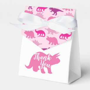 Cute Dinosaur Baby Shower Dino Pink Girl Favour Box