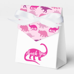 Cute Dinosaur Baby Shower Dino Pink Girl Favour Box