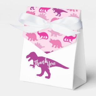Cute Dinosaur Baby Shower Dino Pink Girl Favour Box