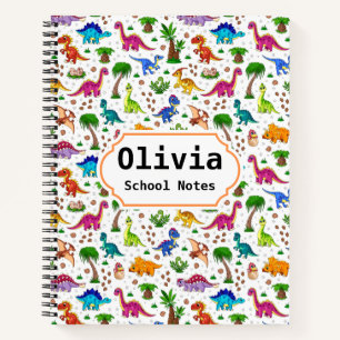 Cute Dinosaur Back to School Notebook