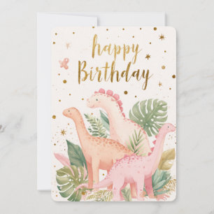 Cute Dinosaur Birthday Card