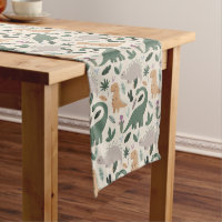 Cute Dinosaur Birthday Party Table Runner