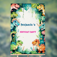 Cute Dinosaur Boy Happy birthday colourful party