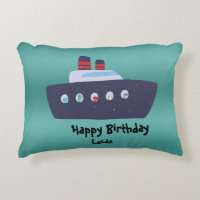 Cute dinosaur captain boat ship School Birthday
