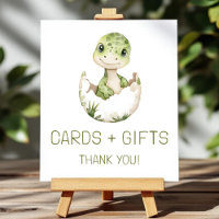 Cute Dinosaur Cards and Gifts Baby Shower Sign