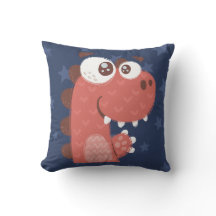 Cute Dinosaur Cartoon Blue Red Boy Nursery Decor