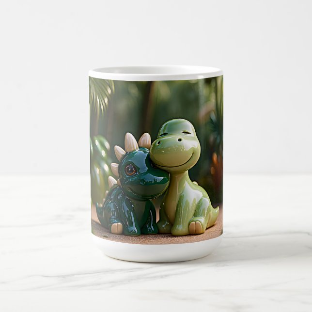 Cute Dinosaur Character Portrait Coffee Mug (Center)