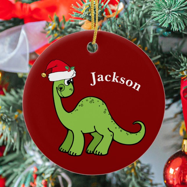 Cute Dinosaur Christmas Ceramic Tree Decoration (Creator Uploaded)