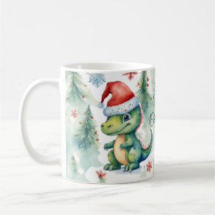 Cute Dinosaur Christmas Coffee Mug