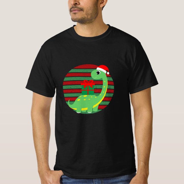 cute dinosaur christmas T-Shirt (Front)