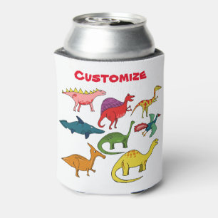 Cute Dinosaur Collection Thunder_Cove Can Cooler