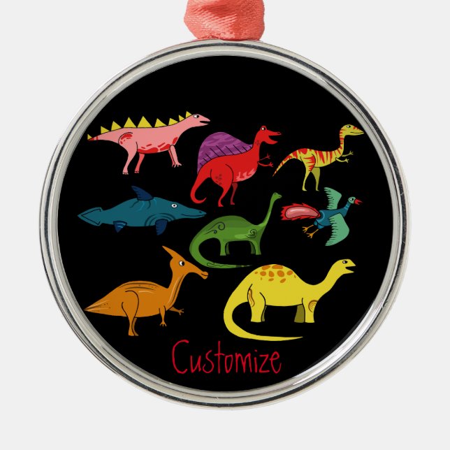 Cute Dinosaur Collection Thunder_Cove Metal Tree Decoration (Front)