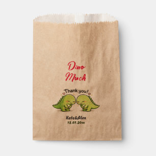 Cute Dinosaur Couple Wedding Thank You Favour Bags