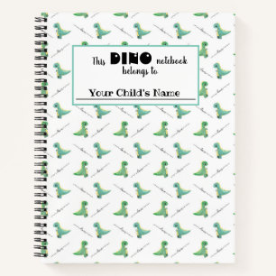 Cute dinosaur custom boys notebook