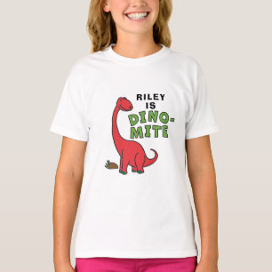 Cute Dinosaur Dino-Mite customised design T-Shirt