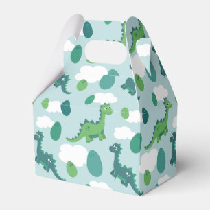 Cute dinosaur eggs blue green pattern  favour box