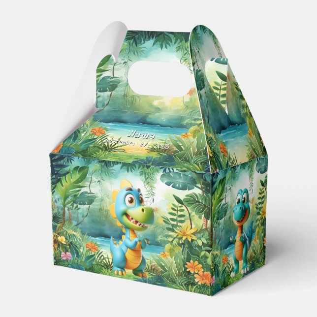 Cute Dinosaur Favour Box (Front Side)