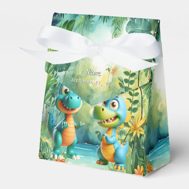 Cute Dinosaur Favour Box (Front Side)