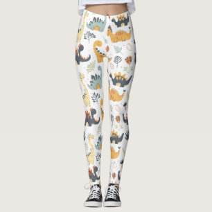 Cute Dinosaur   Fun Prehistoric for Dino Lovers Leggings