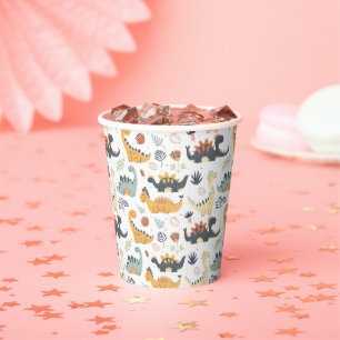 Cute Dinosaur Fun Prehistoric for Dino Lovers Paper Cups