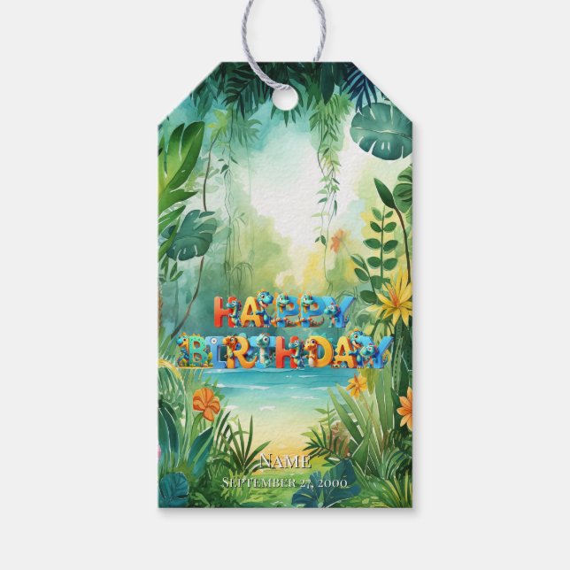 Cute Dinosaur Gift Tag (Front)