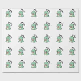 Cute Dinosaur Gift Wrap Pape